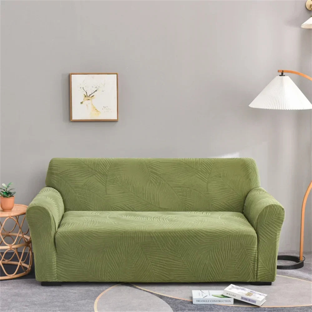 Afralia™ Waterproof 12 Colors Spandex Sofa Cover Slipcover with Leaf Pattern