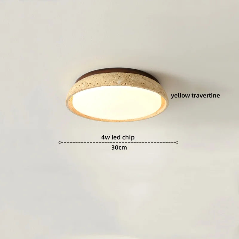 Afralia™ LED Ceiling Lamp Yellow Travertine - Nordic Acrylic Light for Living Room