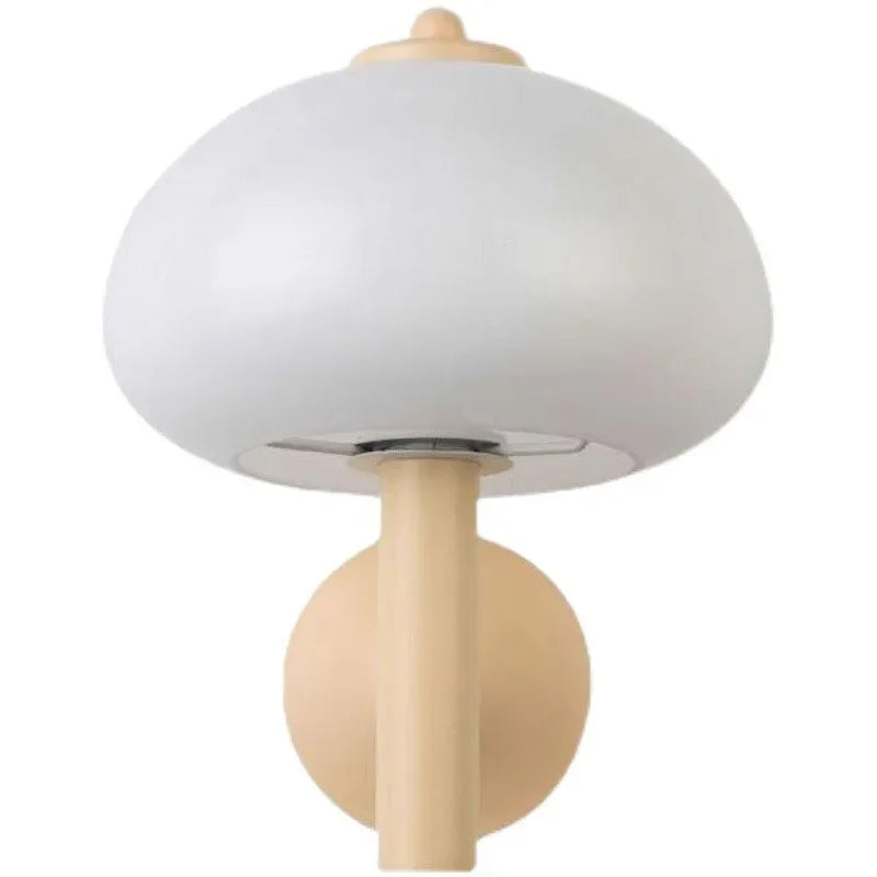 Afralia™ Cream Mushroom Glass Wall Light: Bauhaus LED Bedroom Aisle Wall Light