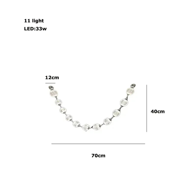 Afralia™ Pearl Necklace LED Pendant Light for 6m Staircase