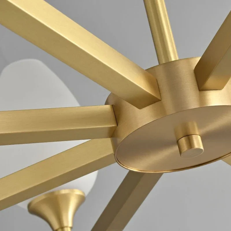 Afralia™ Modern Copper Glass Pendant Light for Living/Dining/Bedroom - American Style