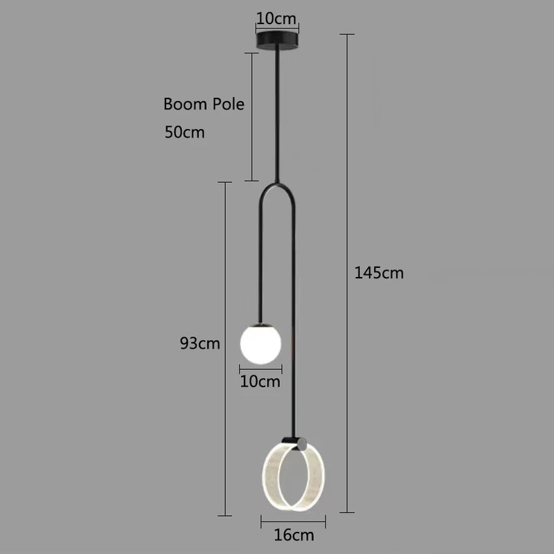 Afralia™ Gold Luxury LED Pendant Light for Living Room, Bedroom, Restaurant, Bars - Modern Art Indoor Ceiling Lamp