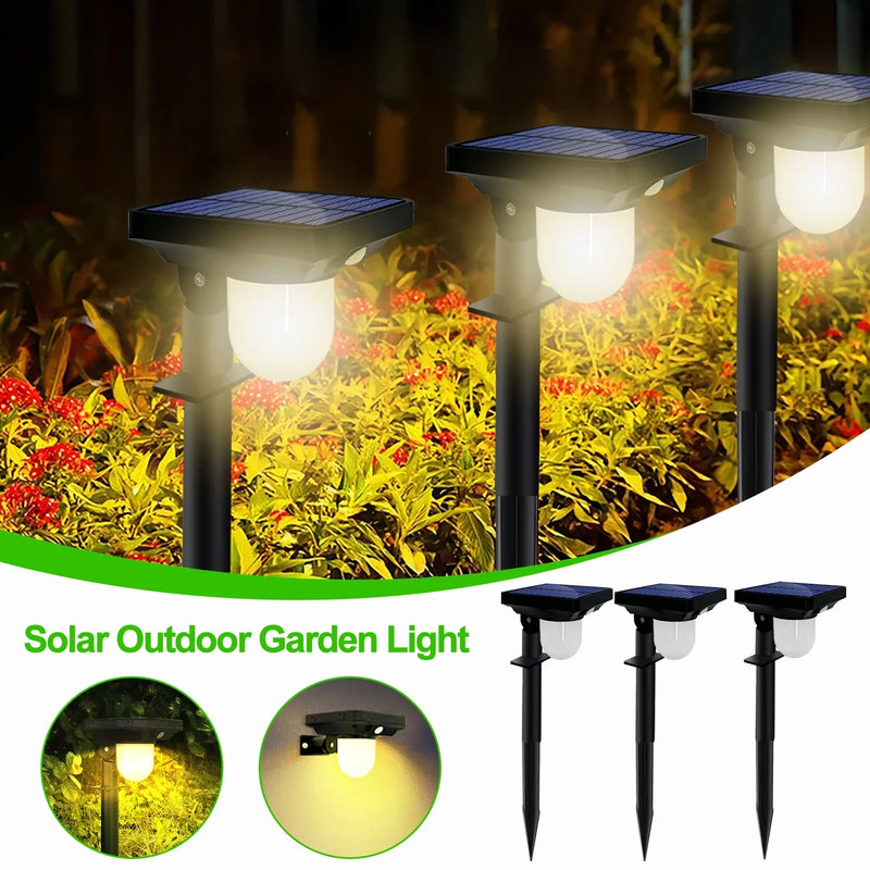 Afralia™ Solar Garden Spot Light Human Body Induction 3 Modes Outdoor Waterproof Wall Lamp