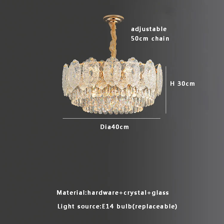 Afralia™ Gold Glass Dining Table Lamp | Modern Round Crystal Hanging Pendant Lights