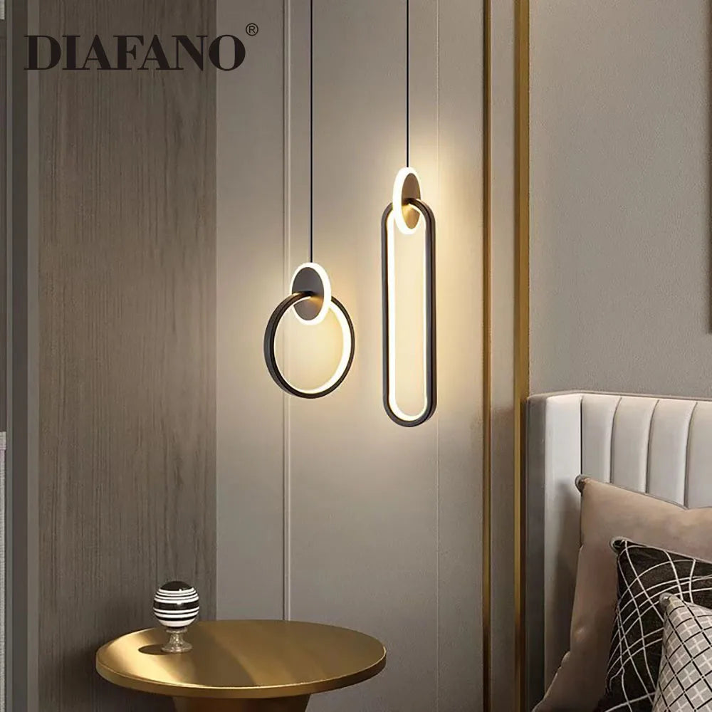 Nordic LED Pendant Chandelier for Bedroom Living Room Restaurant Decor by Afralia™
