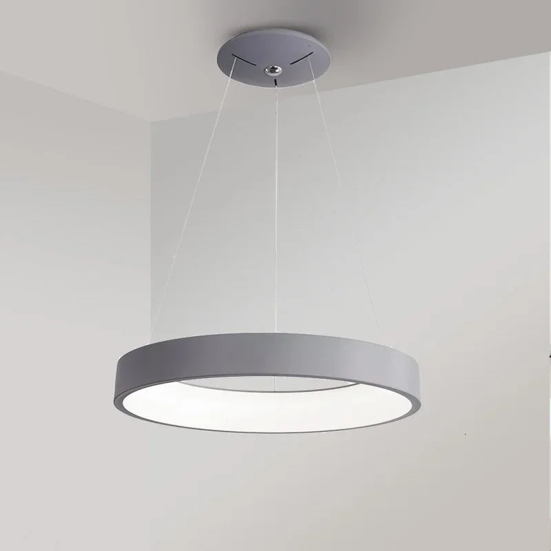 Afralia™ Circle LED Pendant Light Modern Chandeliers for Home Decor and Dining Room