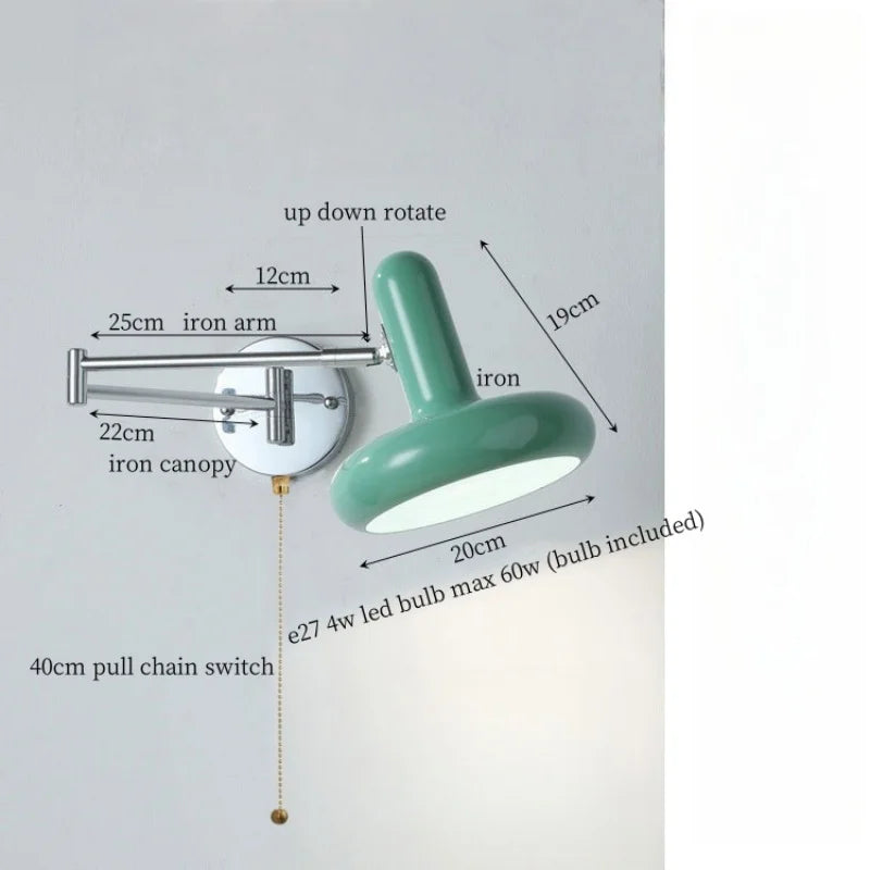 Afralia™ Milky Green LED Wall Sconce - Modern Nordic Iron Art Lamp