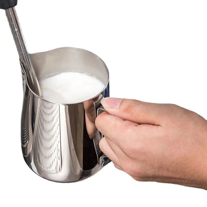 Afralia™ Stainless Steel Milk Frothing Pitcher for Coffee Barista Latte Cappuccino