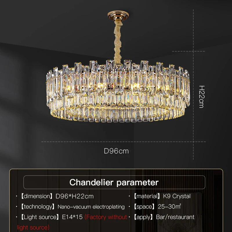 Afralia™ Luxury Crystal Chandelier Modern Simple Dining Room Bedroom Light