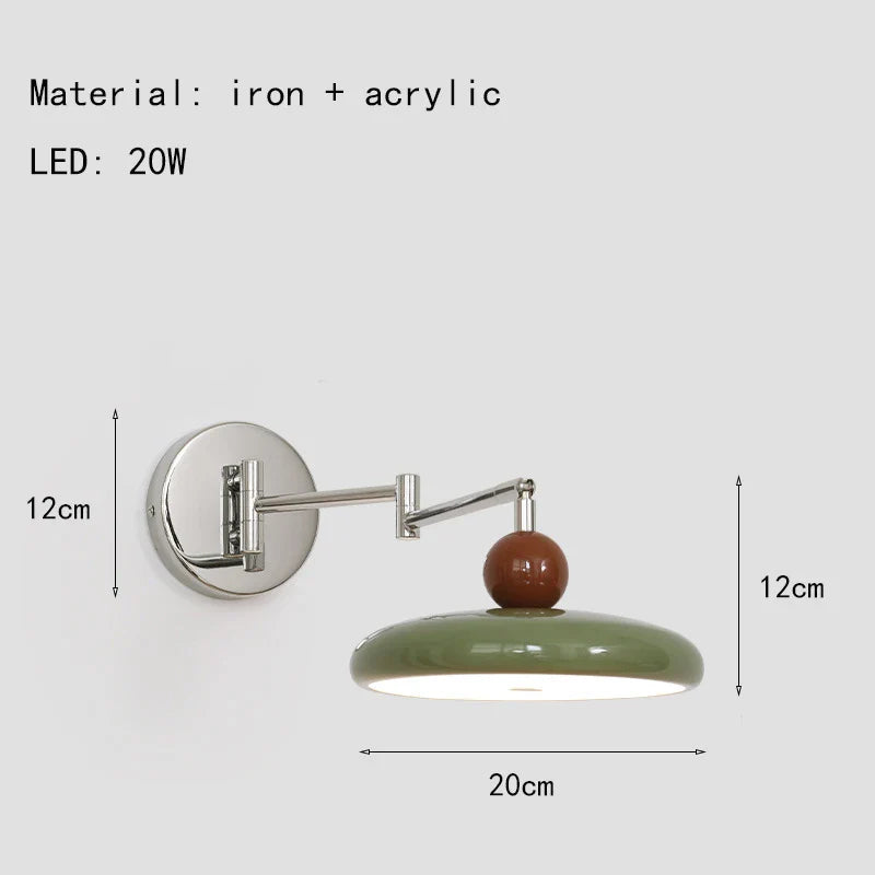 Afralia™ Iron Wall Light: Modern Rotatable LED Wall Lamp for Bedroom Lighting