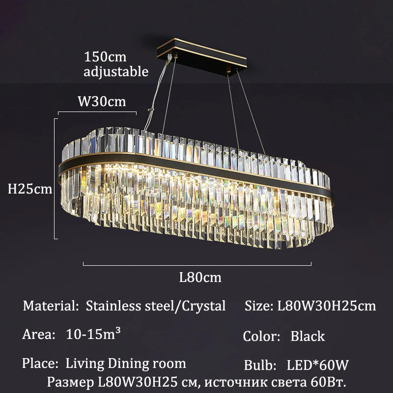 Afralia™ Luxury LED Crystal Chandeliers for Living Dining Room Decor - Modern Home Lighting