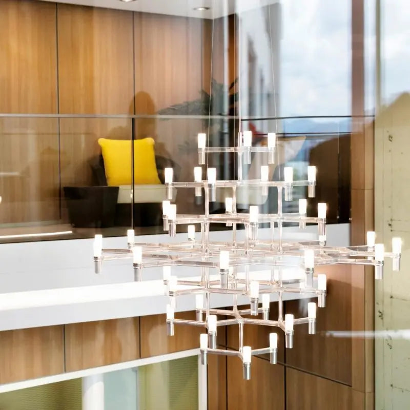 Afralia™ Silver Tube LED Chandelier: Modern Nordic Design for Kitchen, Hotel, and Luxury Spaces