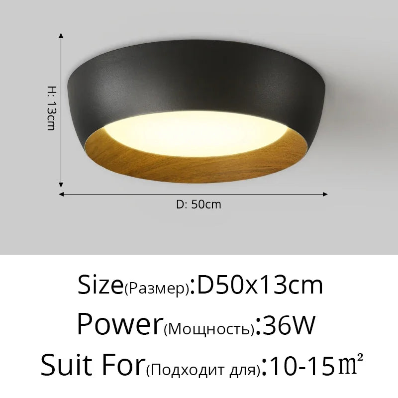 Afralia™ Nordic LED Ceiling Lamp for Living Room Bedroom, Surface Mounted Luminaire