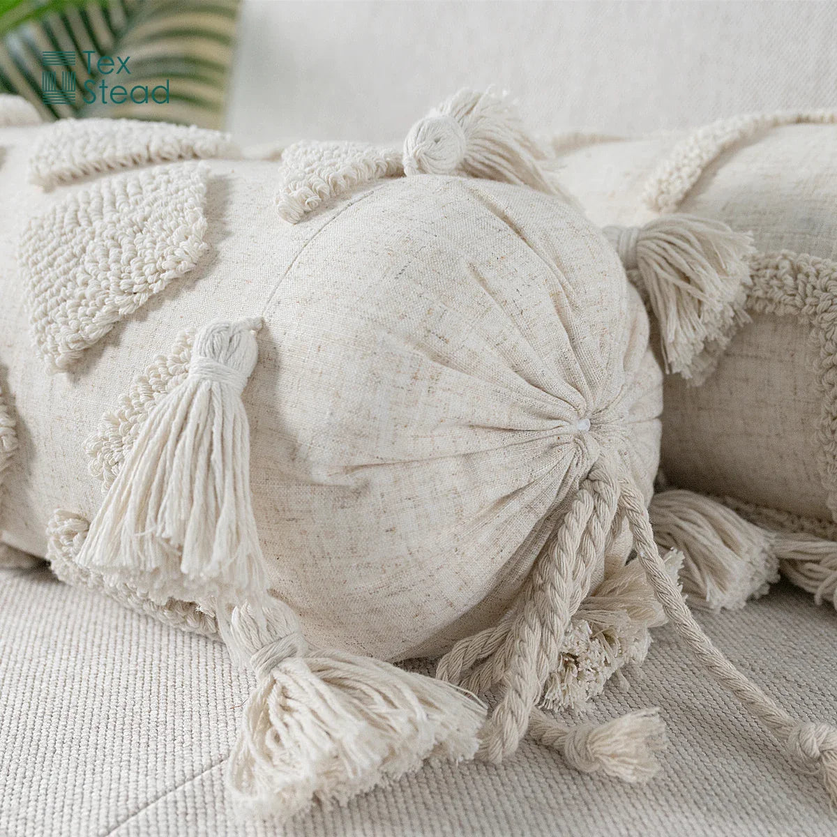 Afralia™ Boho Tufted Tassel Lumbar Throw Pillow