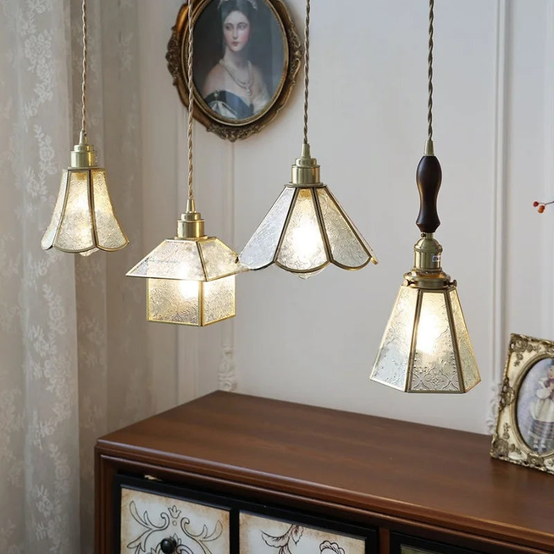 Afralia™ Tiffany Style Glass LED Pendant Light Fixture for Kitchen Coffee Reading - Adjustable Wire