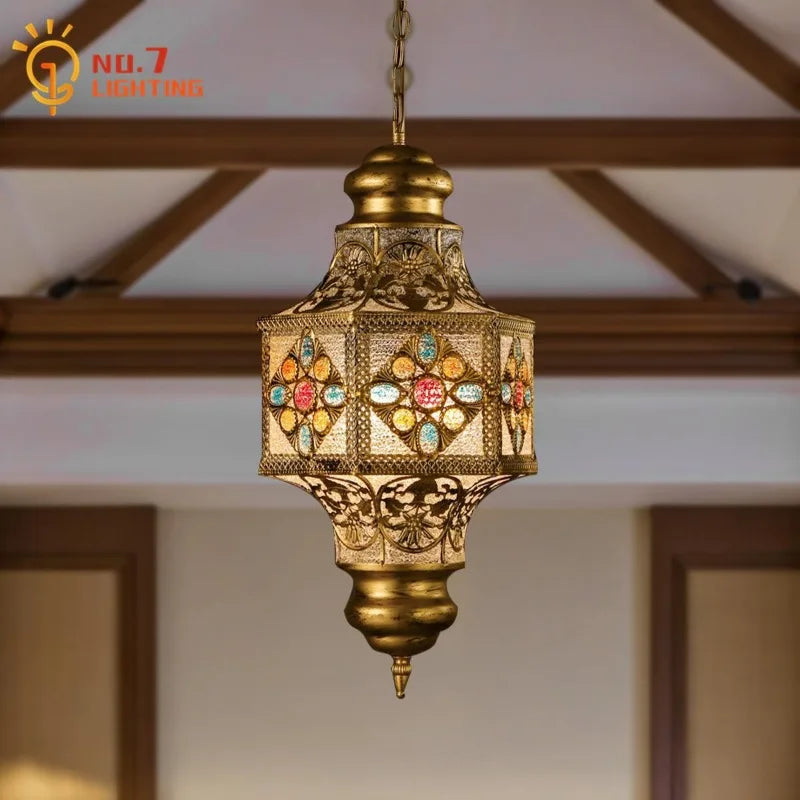 Afralia™ Vintage Iron Art Pendant Lights LED E27 Industrial Thai Hanging Lamps
