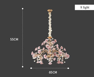 Afralia™ Rose Crystal Chandelier LED Lighting for Luxury Bedroom & Living Room