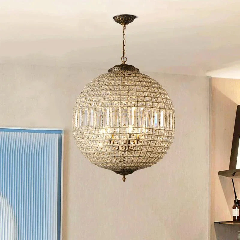 Afralia™ Luxe Crystal Chandelier for Living Room Bedroom - Mid Century Modern Elegance