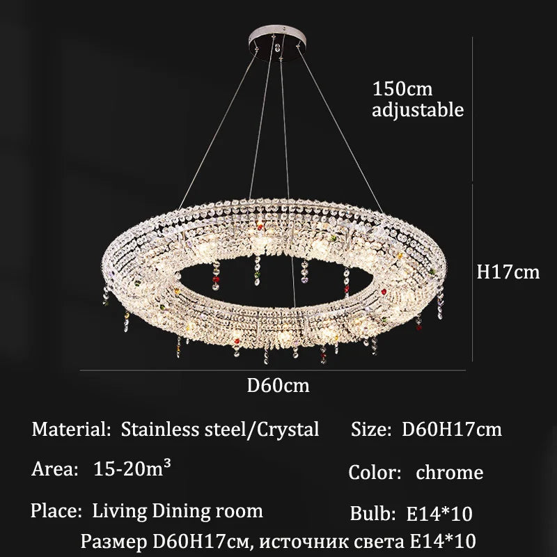 Afralia™ Italian Crystal Chandeliers LED Ceiling Pendant Lamps Indoor Luxury Lighting