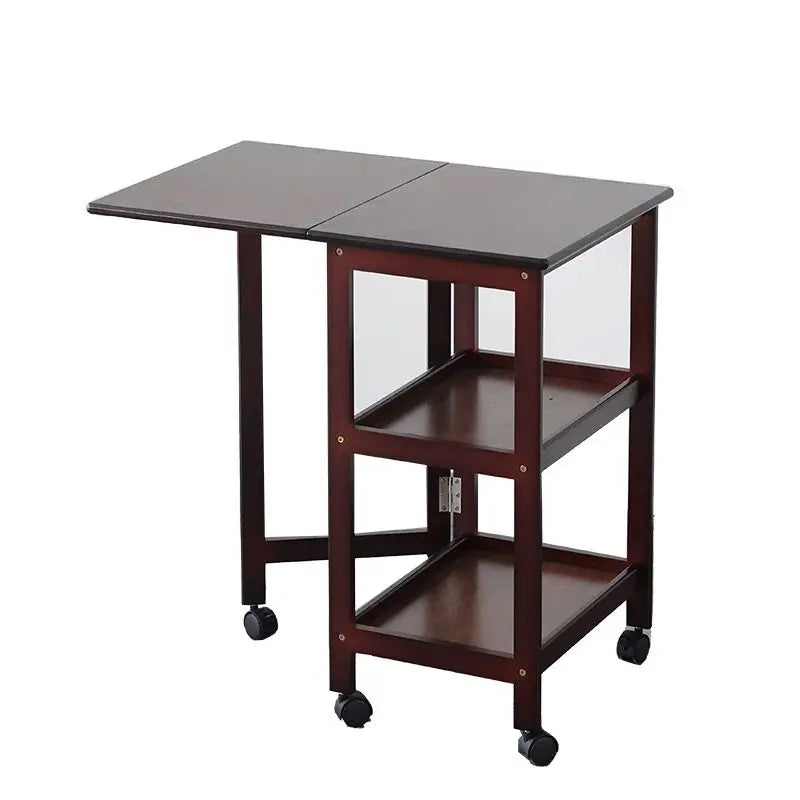 Afralia™ Retro Rolling Casters End Table: Modern Industrial C-Shaped TV Tray, Living Room Side Table