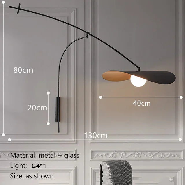 Afralia™ Long Arm Adjustable LED Wall Lamp for Bedroom, Nordic Style Wall Light