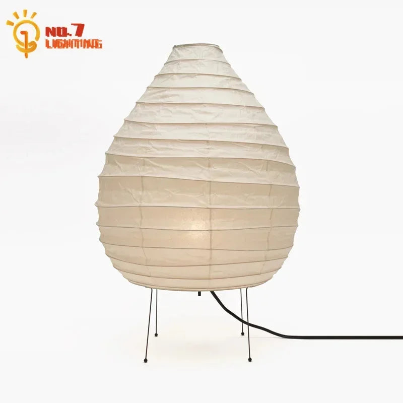 Afralia™ Akari Noguchi Rice Paper Table Lamp LED E27 Modern Light for Living Room
