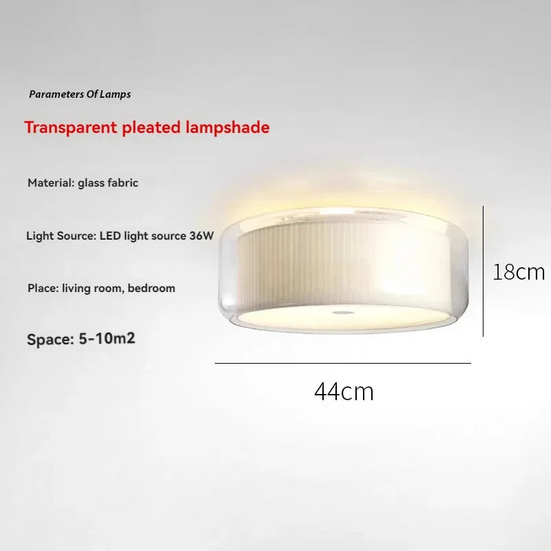 Afralia™ Glass Ceiling Lamp Round Flush Mount Light Fixture with Glass Shade room Décor