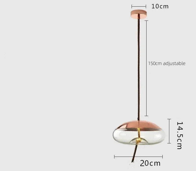 Afralia™ Modern LED Glass Chandelier for Living Room Bedroom Kitchen Pendant Lamp