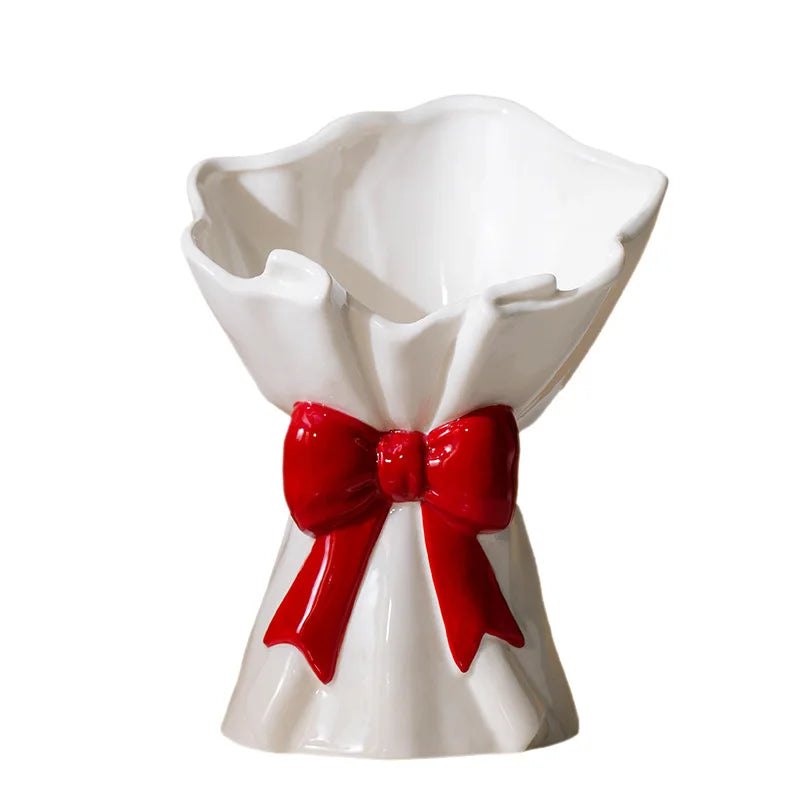 Afralia™ Ceramic Handicrafts Vase Bouquet - Home Decoration & Terrarium Accessories