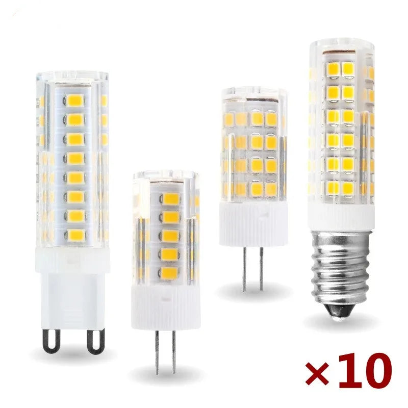 Afralia™ LED Corn Bulb 10pcs 220V G4 G9 E14 SMD2835 No Flicker Chandelier Light