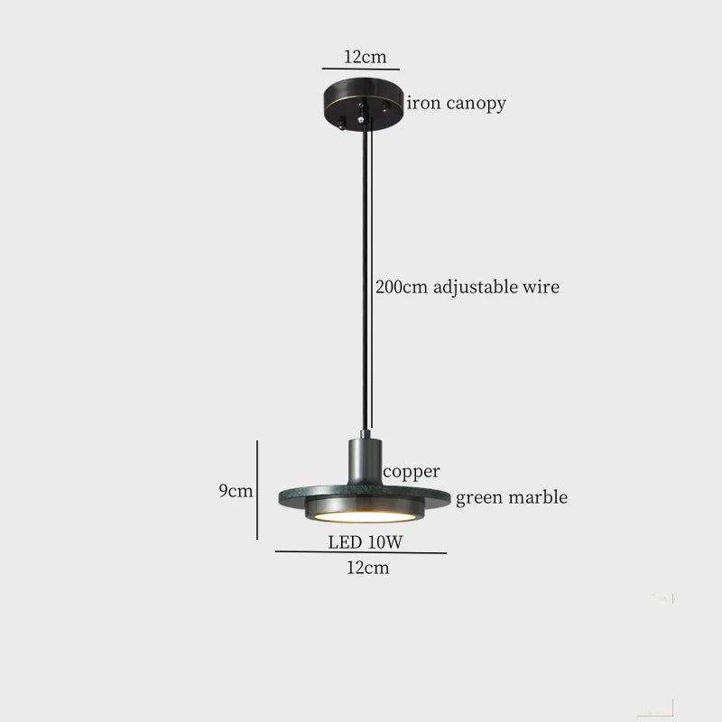 Afralia™ Marble Copper LED Pendant Lights: Nordic Minimalism Hanging Lamp for Kitchen, Loft, Bedroom