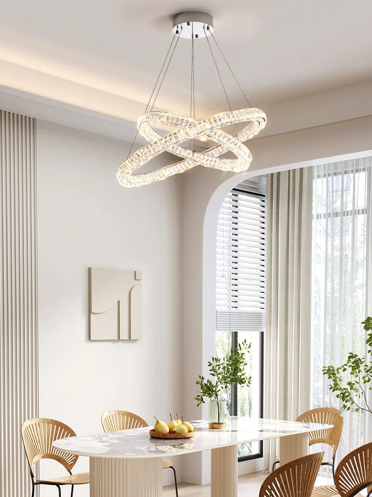 Afralia™ Crystal Chandelier Ring - Elegant Light Luxury for Living Room, Dining Room & Bedroom