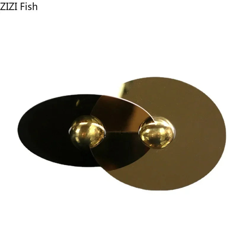 Afralia™ Geometric Circle Sculpture: Modern Metal Desk Ornament for Room Aesthetic