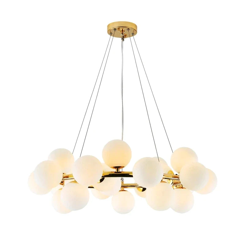 Afralia™ Glass Ball Chandelier for Living Room - Modern Nordic Kitchen Island Ceiling Light