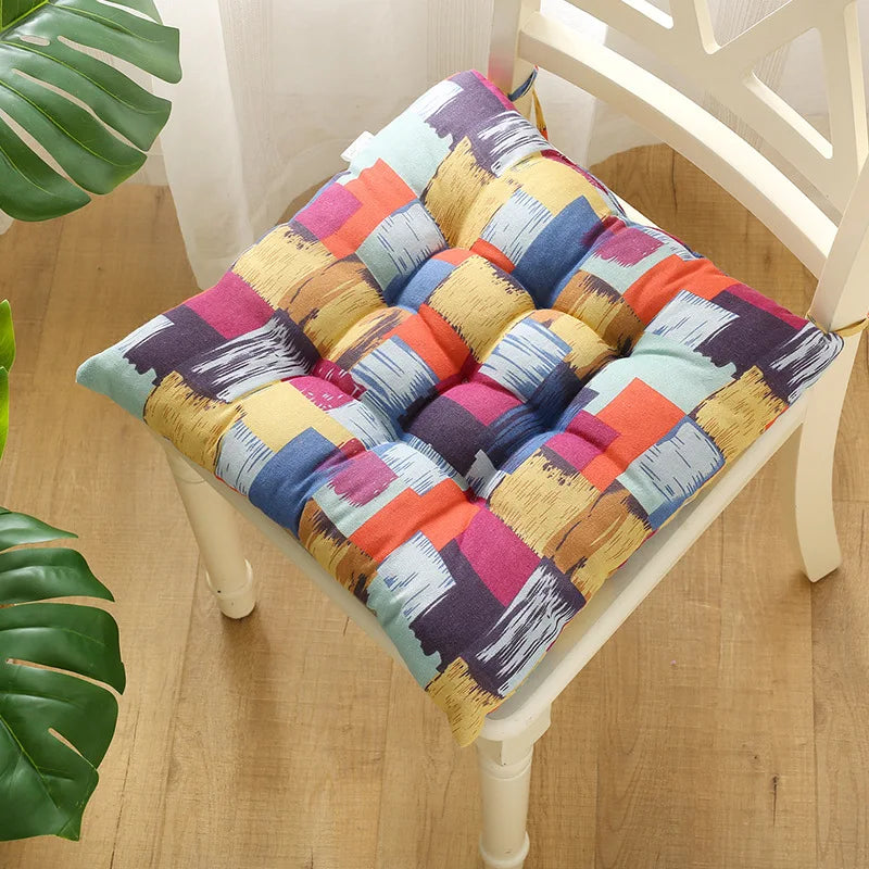 Afralia™ Square Cotton Upholstery Chair Cushion for Office, Home, Car, Garden, or Lounge