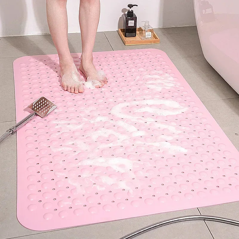Afralia™ Large Non-Toxic Non-Slip Bath Mat with Suction Cups for Safety and Comfort