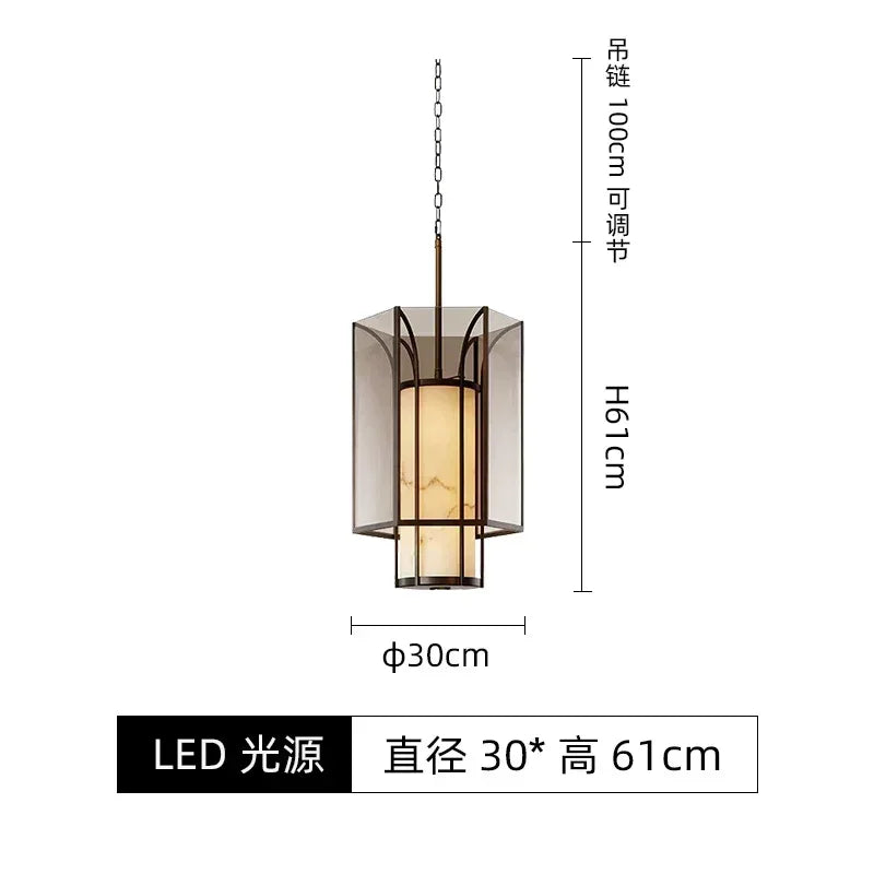 Afralia™ Chinese Retro Chandelier for Bedroom, Tea Room, Foyer, Hallway, Restaurant