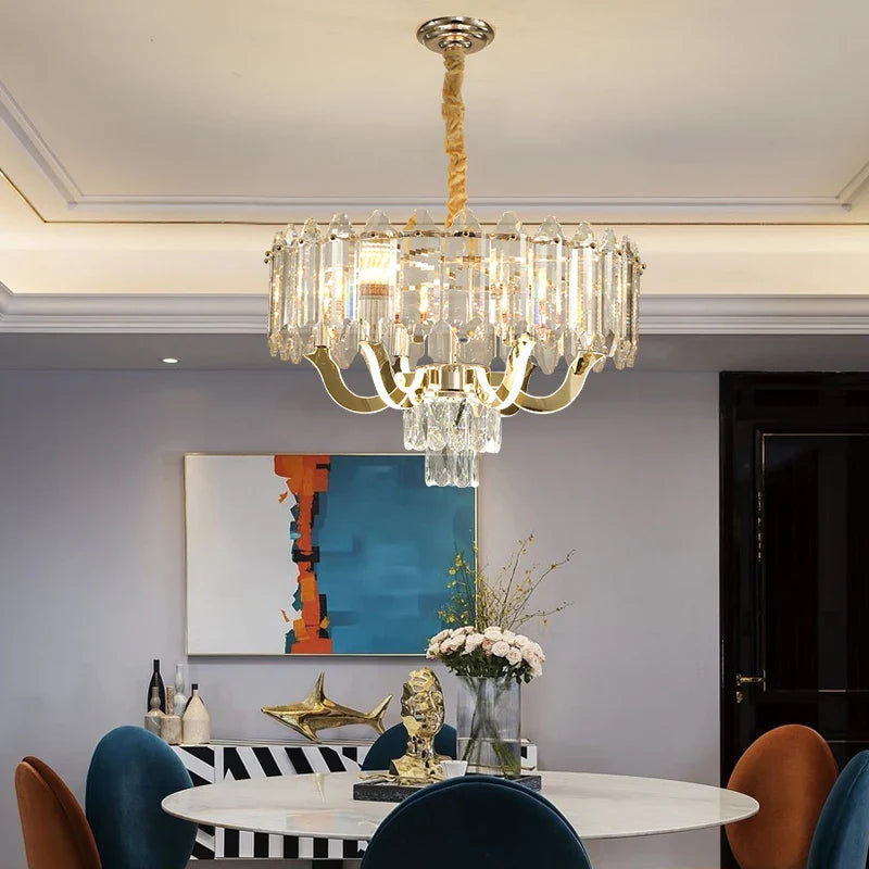 Afralia™ LED Crystal Lamp: Postmodern High-end Chandelier for Living Room, Dining Room, Bedroom