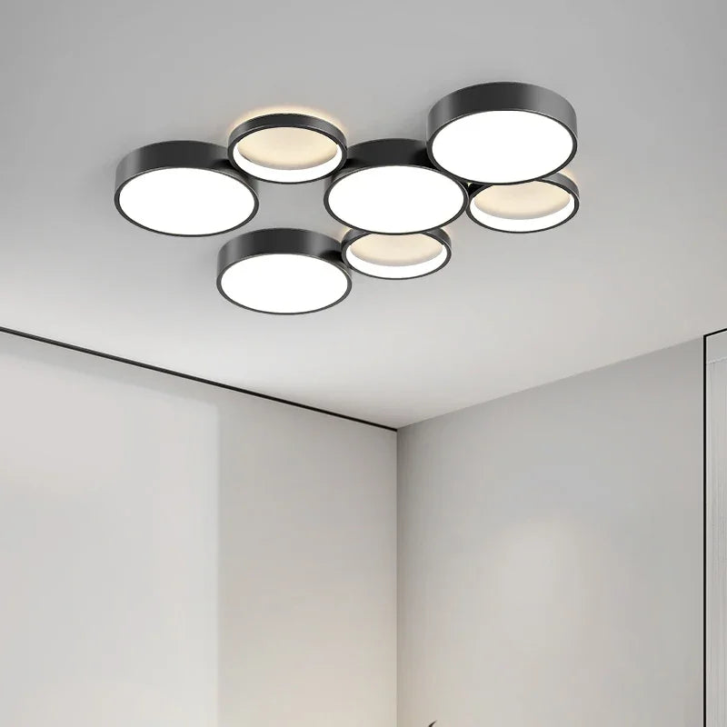 Afralia™ Modern Circles LED Ceiling Light for Living Room Bedroom