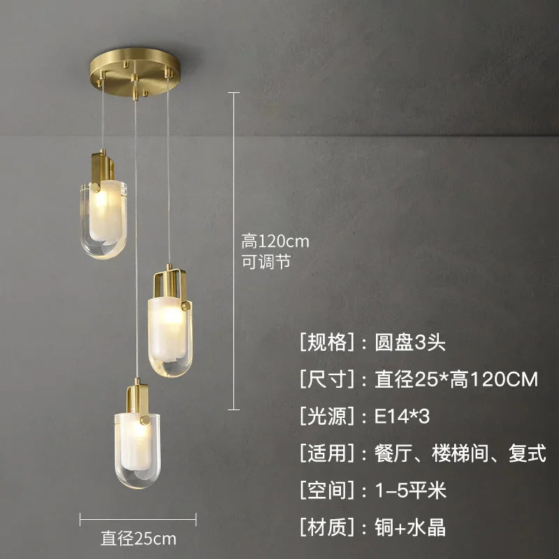 Afralia™ Crystal Loft Chandelier for Staircase, Living Room, and Apartment Luxe Lighting