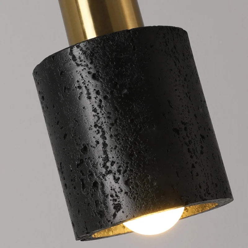 Afralia™ Black Travertine LED Pendant Lamps: Nordic Modern Home Decoration Interior Hanging Light