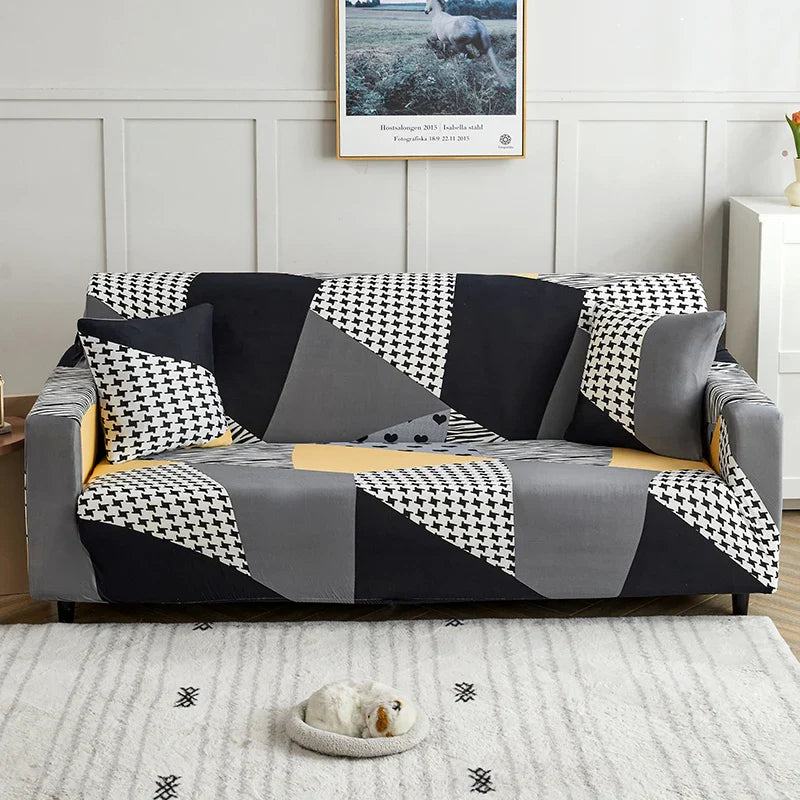 Afralia™ Stretch Sofa Cover Slipcover for 3 Seater Couch - Print Protector