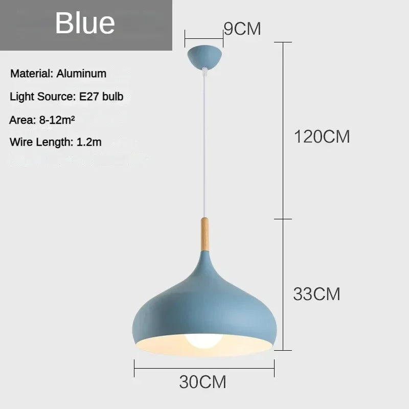Afralia™ Nordic Macaroon Color Pendant Light LED Single Head Chandelier for Kitchen & Cafe