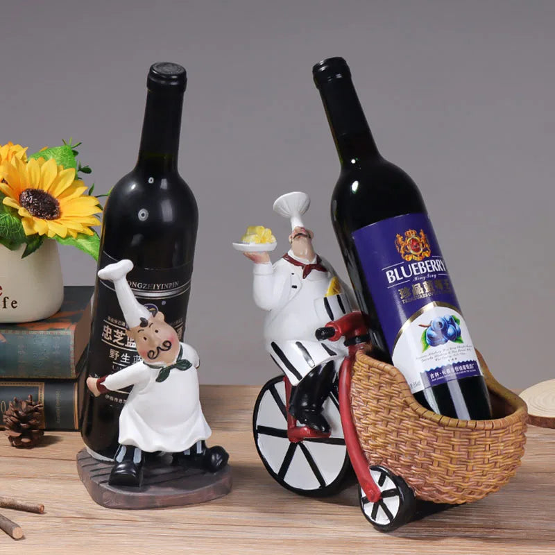 Afralia™ Chef Figure Paper Holder Sculpture for Kitchen Home Decor