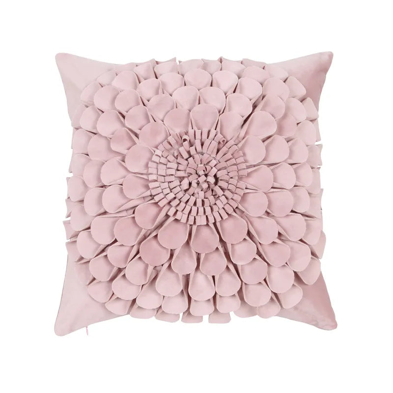 Afralia™ Daisy Sunflower Plush Pillowcase 3D Floral Velvet Cushion Cover Home Decor