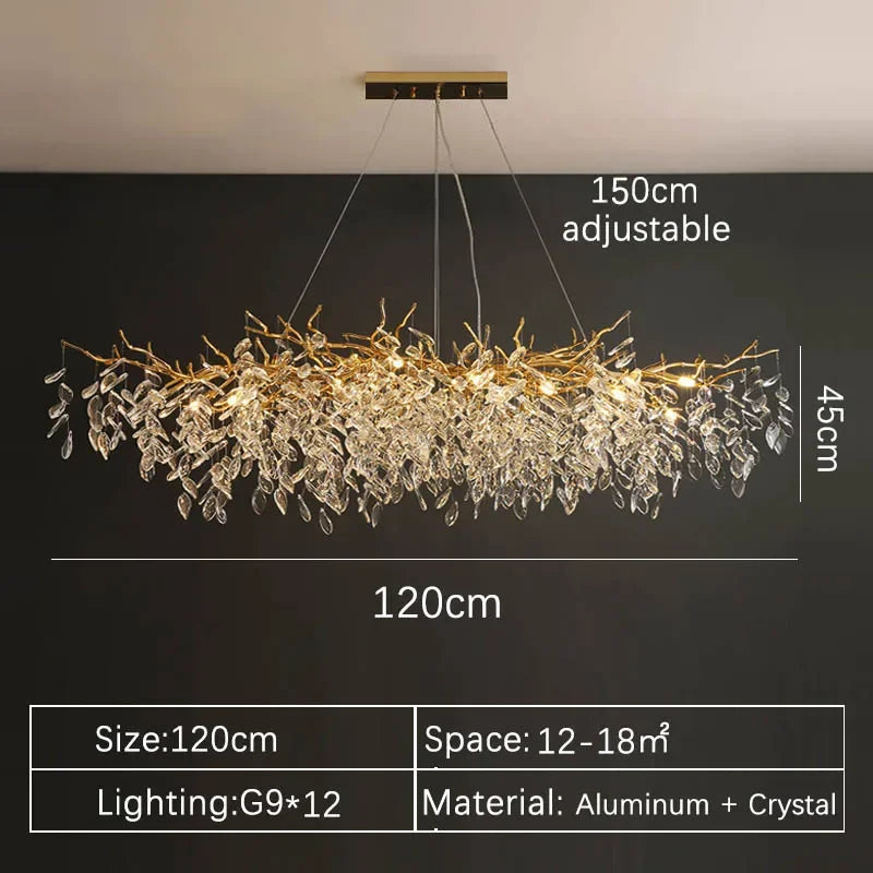 Afralia™ Gold Luxury LED Ceiling Chandelier for Living Room and Hotel Hall