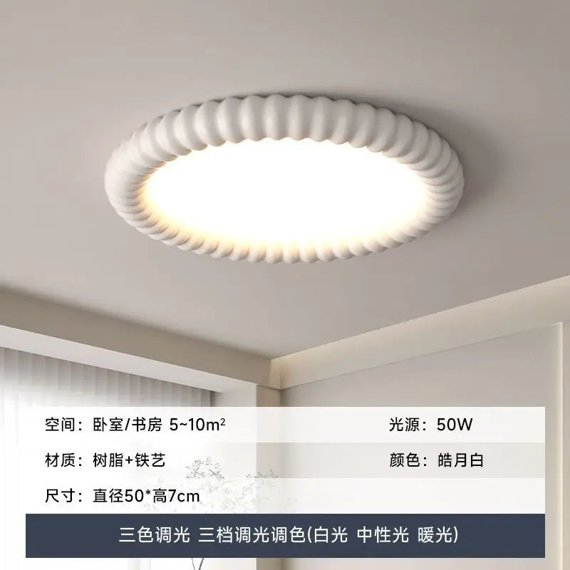 Afralia™ Modern Minimalist Circular Ceiling Light for Master Bedroom and Study Area