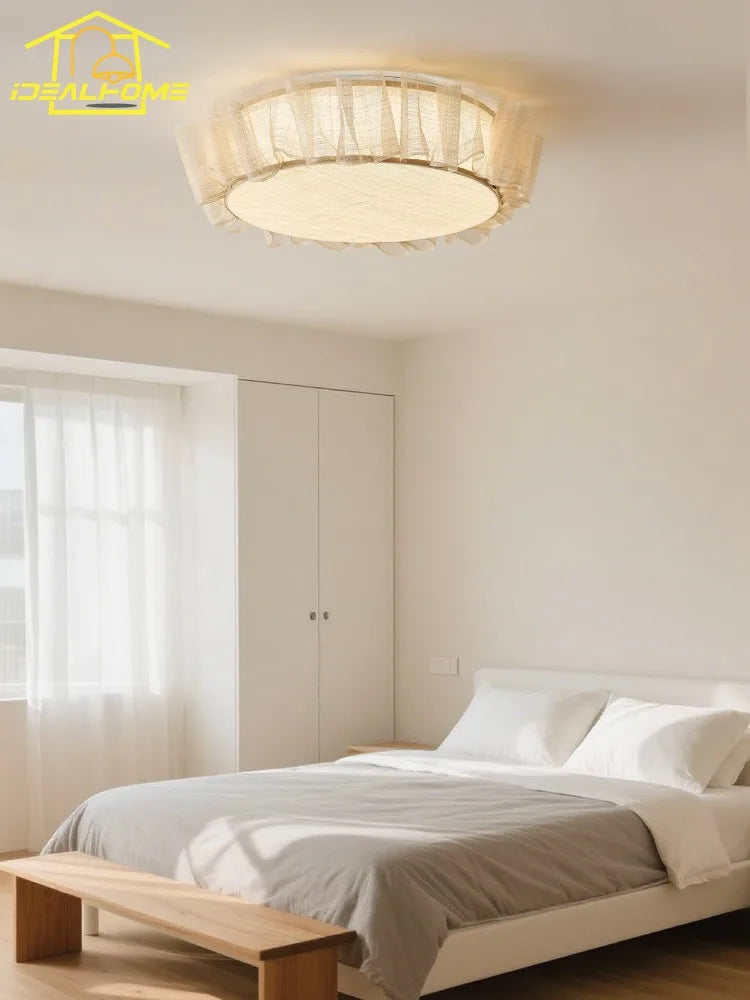 Afralia™ Cream Wind LED Ceiling Light- Modern French Design for Home Decor