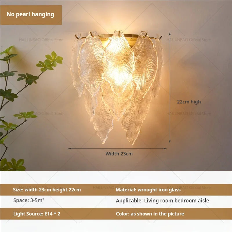 Afralia™ Luxe Crystal Glass Wall Lamp for Aisle, Living Room, Bedroom & Corridor Lighting