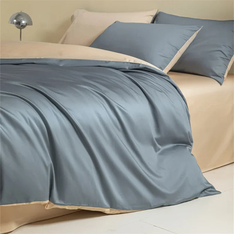 Afralia™ Egyptian Cotton Bedding Set: Sheet, Pillowcase, Blanket Cover in Queen King Size
